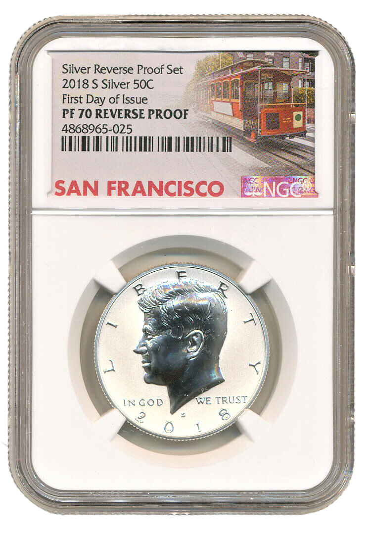 2018 S Franklin Half Dollar - Reverse Proof - NGC PF70 FDOI