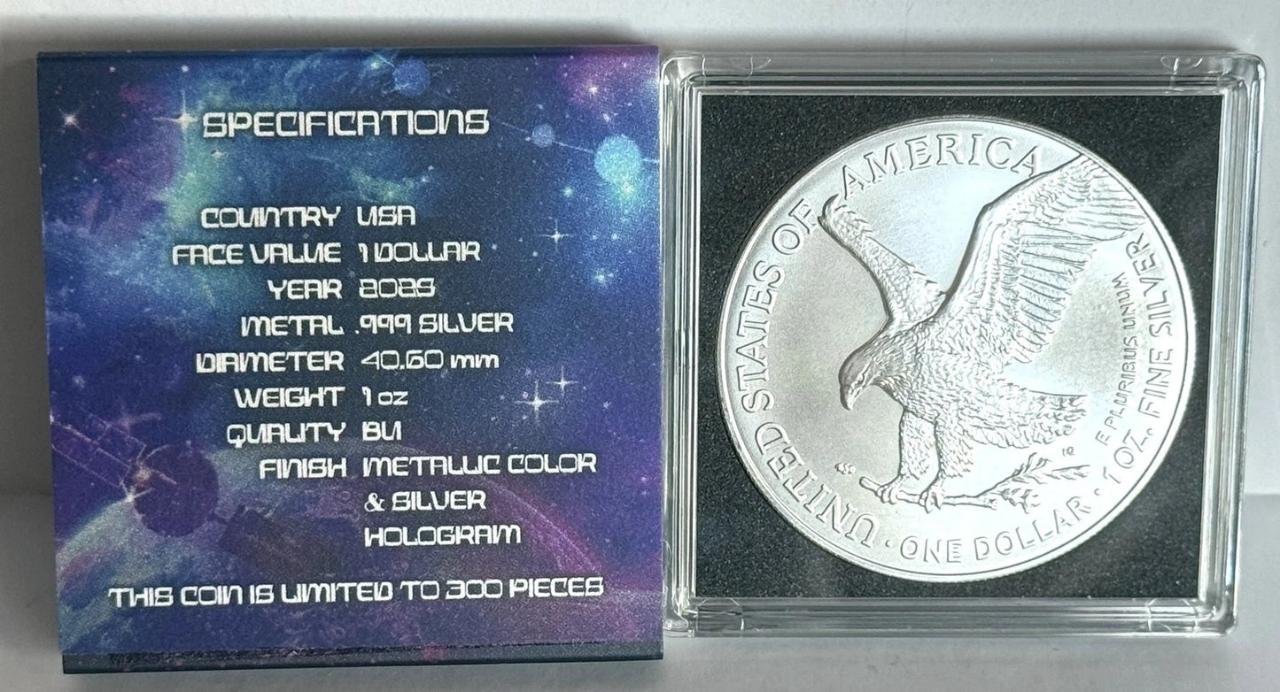 2025 U.S. Eagle Astronaut Hologram Edition 1 oz Silver Coin