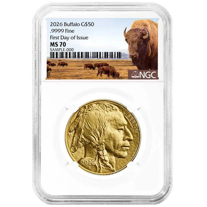 2026 $50 American Gold Buffalo - NGC MS70 FDI Buffalo Label