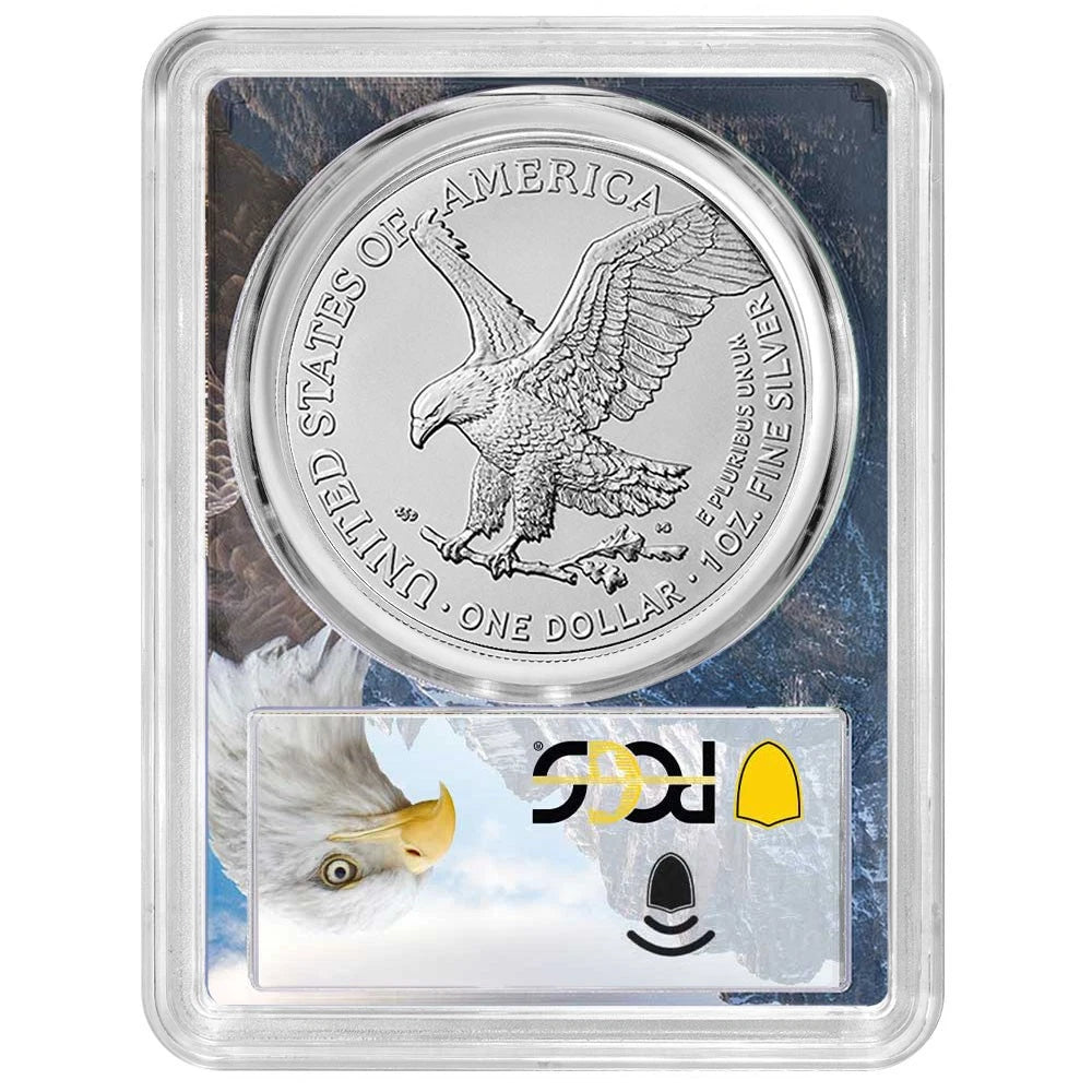 2026(W) Silver Eagle - PCGS MS70 FDOI Eagle Frame - CoinsTV