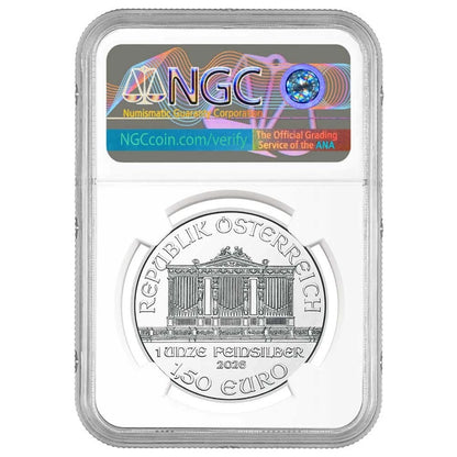 2026 Austrian Vienna Philharmonic 1.50 Euro Silver - NGC MS70 Austria Label - CoinsTV