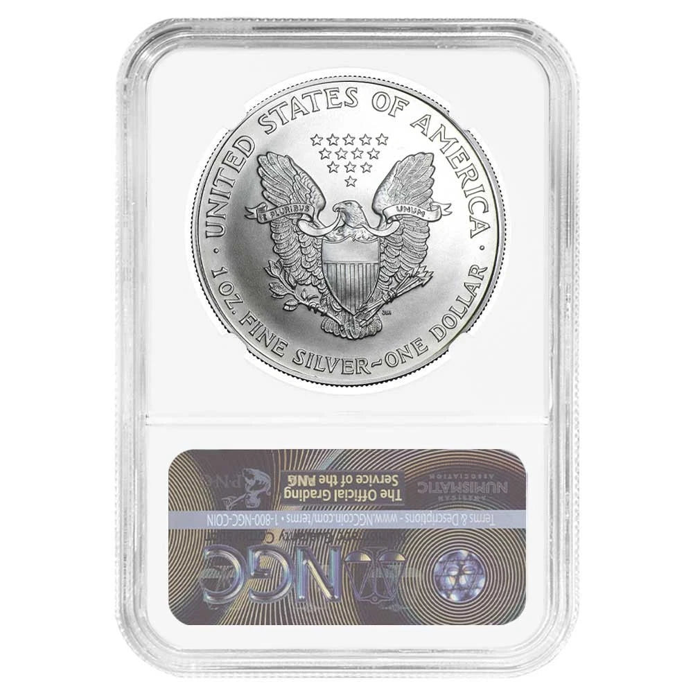 1997 Silver Eagle - Business Strike - NGC MS69 Brown Label - CoinsTV