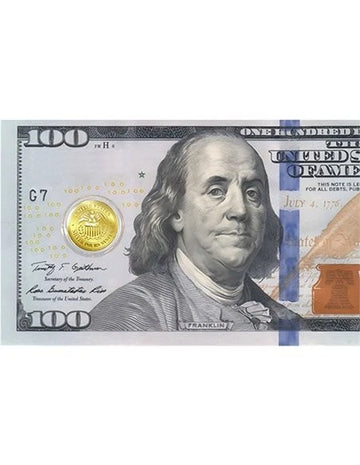 2026 Liberia Benjamin 1/1000 oz Gold Coin in Card
