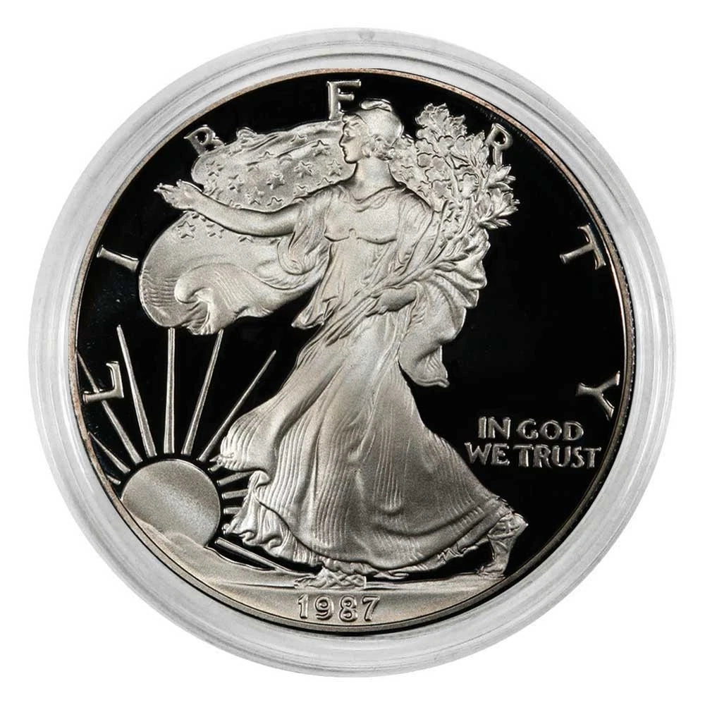 1987-S Silver Eagle Proof Box OGP & COA - CoinsTV