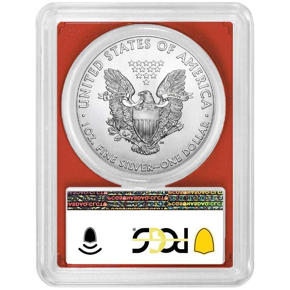 2021 Silver Eagle Type 1 - PCGS MS70 FS Flag Label Red Frame - CoinsTV
