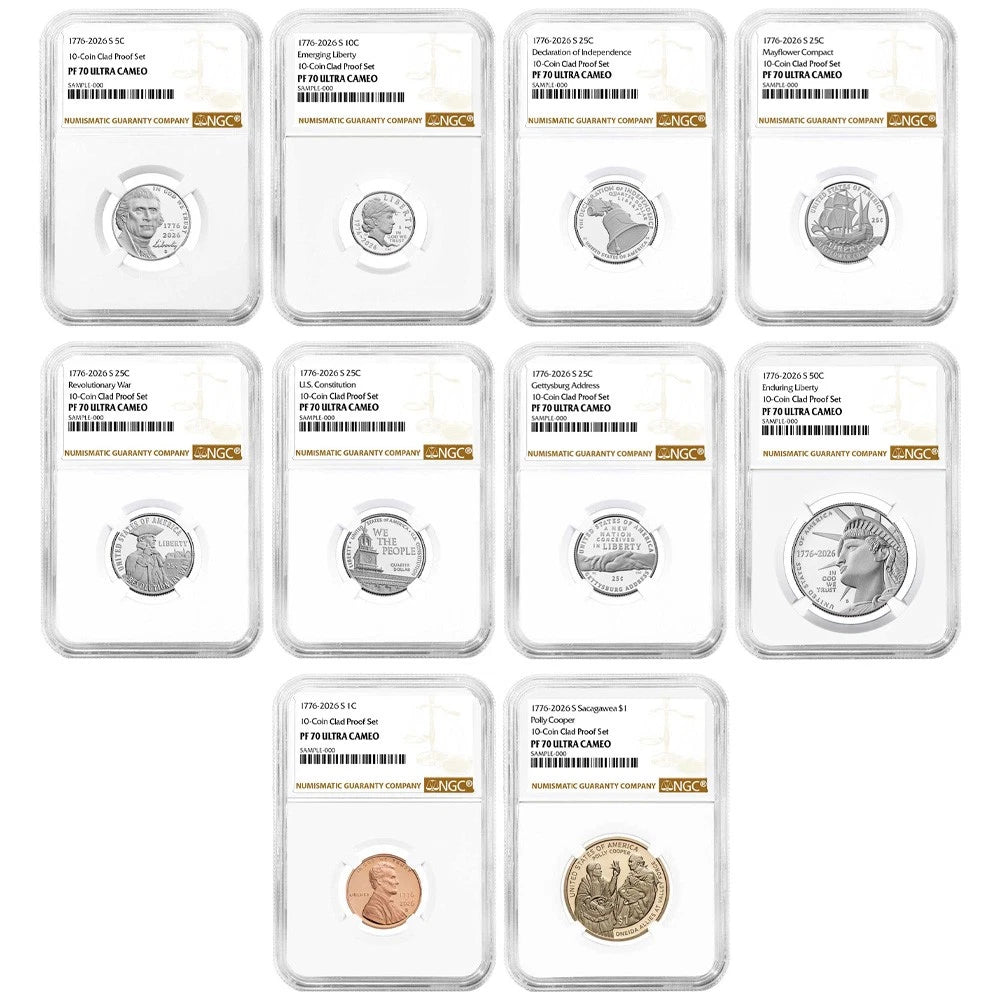 2026-S U.S. Clad Proof 10pc Set NGC PF70UC Brown Label