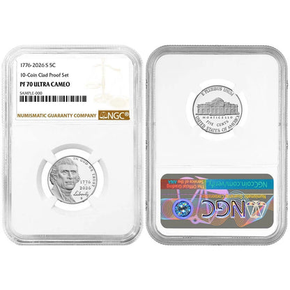 2026-S U.S. Clad Proof 10pc Set NGC PF70UC Brown Label