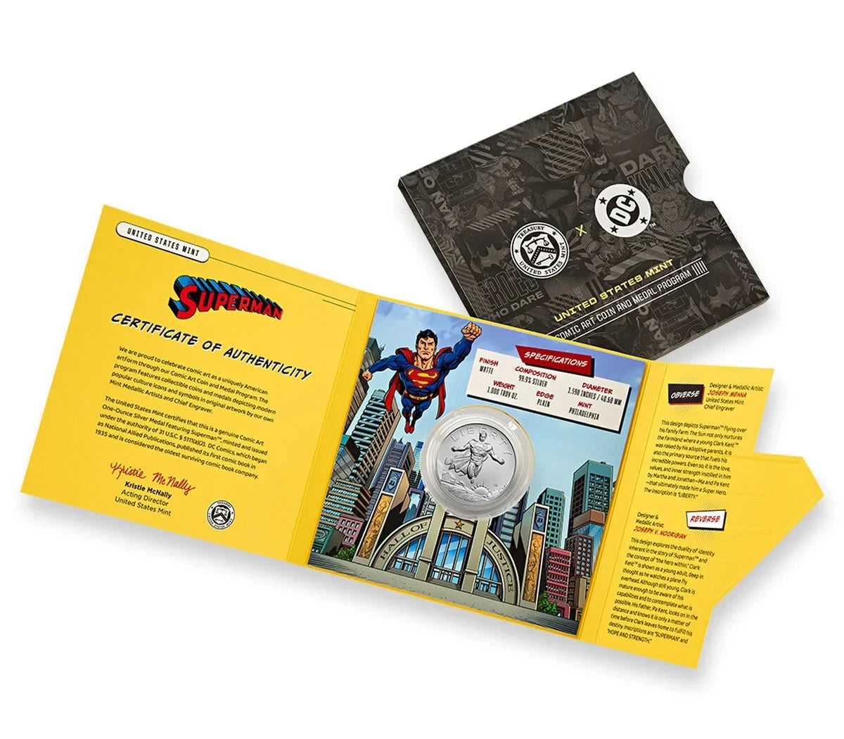 2025 Superman Comic Art 1 oz Silver Medal - CoinsTV