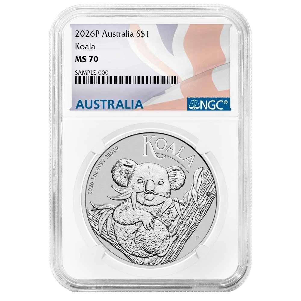 2026-P Australia Koala 1 oz Silver - NGC MS70 Australian Label