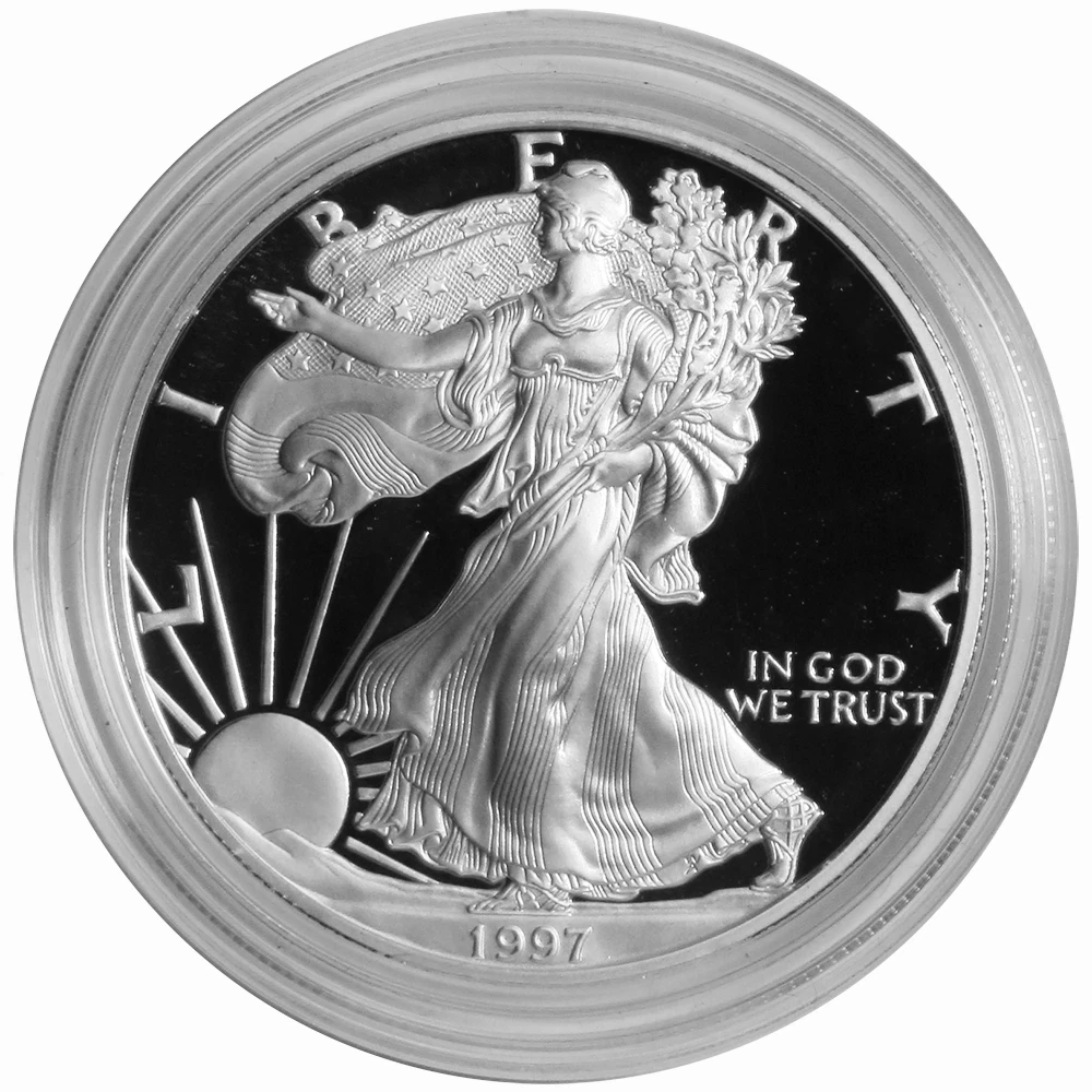 1997-P Proof Silver Eagle with OGP & COA