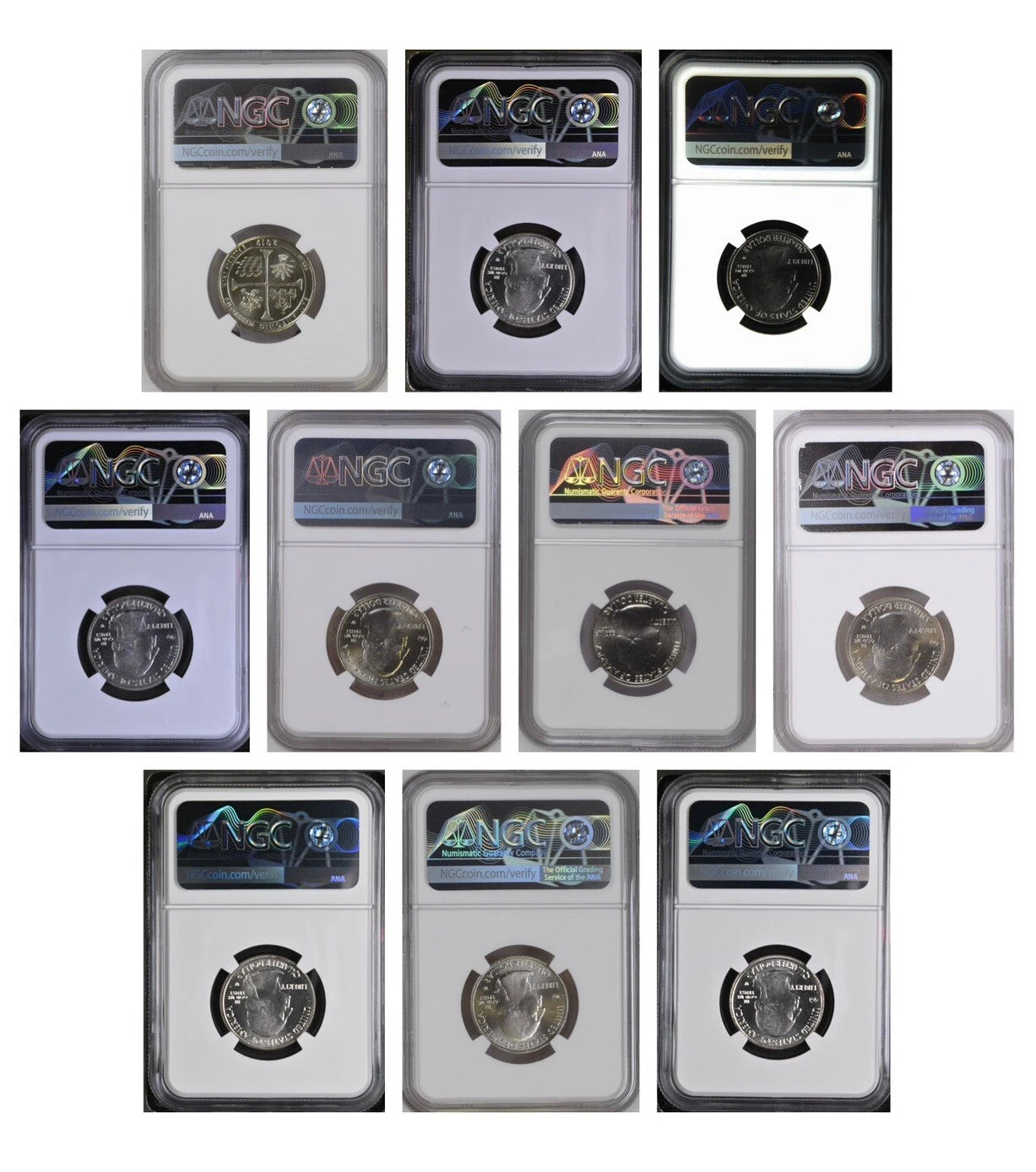 2019 First "W" & 2020 WWII Privy Mark West Point Quarters NGC MS 67 - Set of 10 - CoinsTV