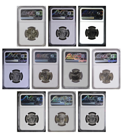 2019 First "W" & 2020 WWII Privy Mark West Point Quarters NGC MS 67 - Set of 10 - CoinsTV