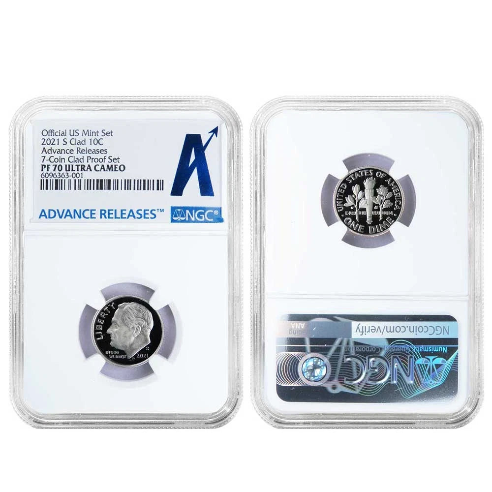 2021-S US Clad Proof Set NGC PF70UC AR Advance Releases Label