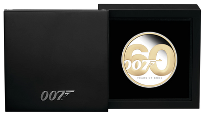 2022 Australia 60 Years of James Bond 007 Gilded Gilt 2 oz Silver Proof - CoinsTV