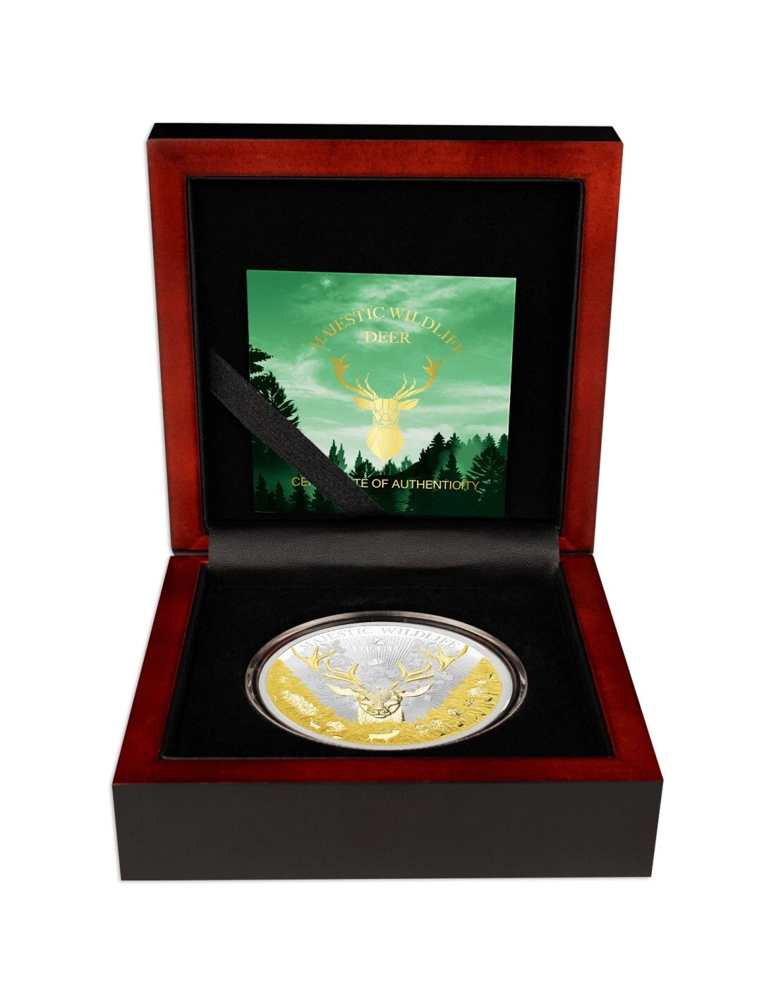 2024 Samoa Deer Majestic Wildlife 5 oz Silver Coin Prooflike - CoinsTV