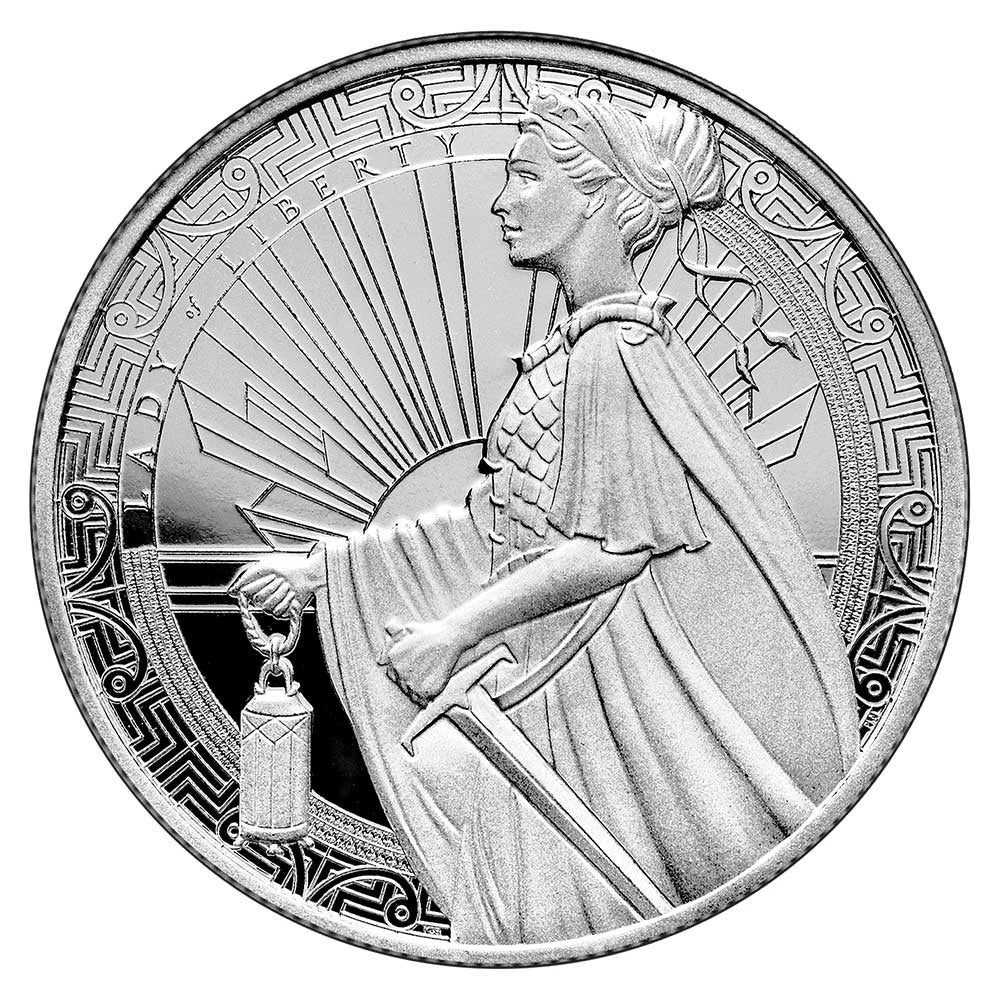 Pamp Lady of Liberty 1 oz .999 Fine Silver Round - Brilliant Uncirculated - CoinsTV