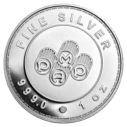 Pamp Lady of Liberty 1 oz .999 Fine Silver Round - Brilliant Uncirculated - CoinsTV