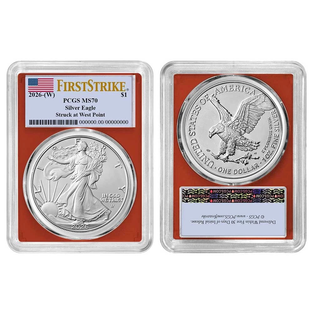 2026(W) Silver Eagle - PCGS MS70 FS Flag Label Red Frame