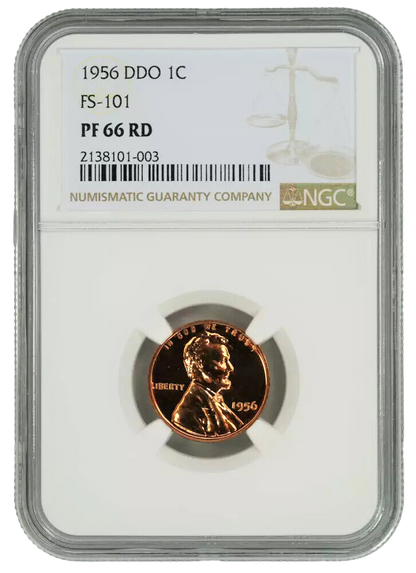 1956- Lincoln Wheat Cent - NGC PF66 RD DDO - CoinsTV