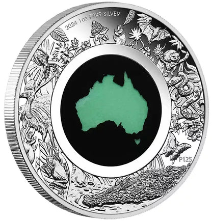 2024 Australia Great Southern Land Chrysoprase - 1 oz Silver Proof Coin - CoinsTV