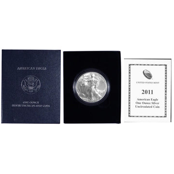 2011-W Burnished Silver Eagle Box with OGP & COA