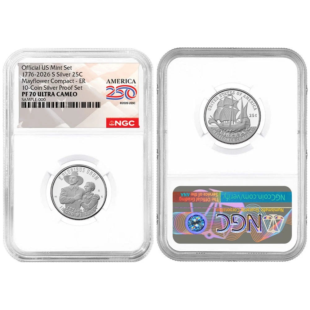 2026-S U.S. Silver Proof 10pc Set NGC PF70UC ER American 250th Label