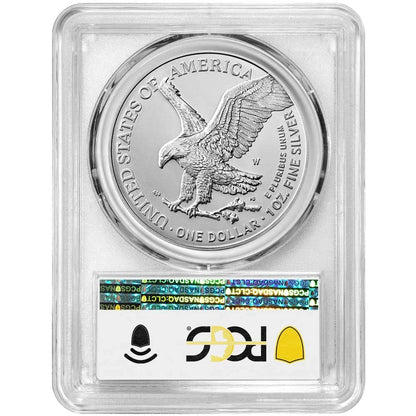 2022-W Burnished Silver Eagle - PCGS SP70 AR Flag Label