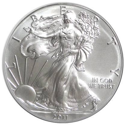 2011-W Burnished Silver Eagle Box with OGP & COA