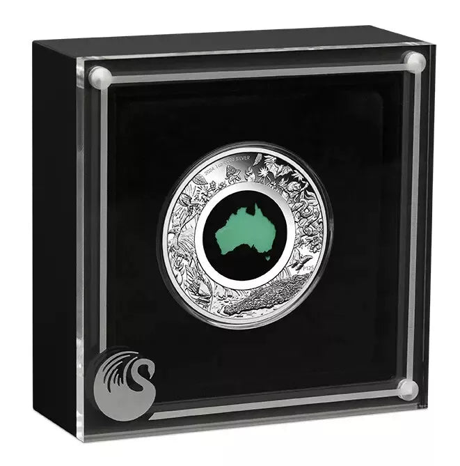 2024 Australia Great Southern Land Chrysoprase - 1 oz Silver Proof Coin - CoinsTV