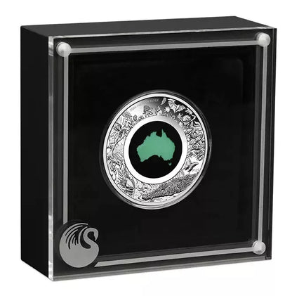 2024 Australia Great Southern Land Chrysoprase - 1 oz Silver Proof Coin - CoinsTV