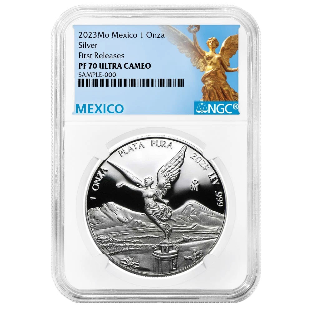 2023 Mexican Libertad Onza 1 oz Silver - NGC PF70UC FR Mexico Label - CoinsTV