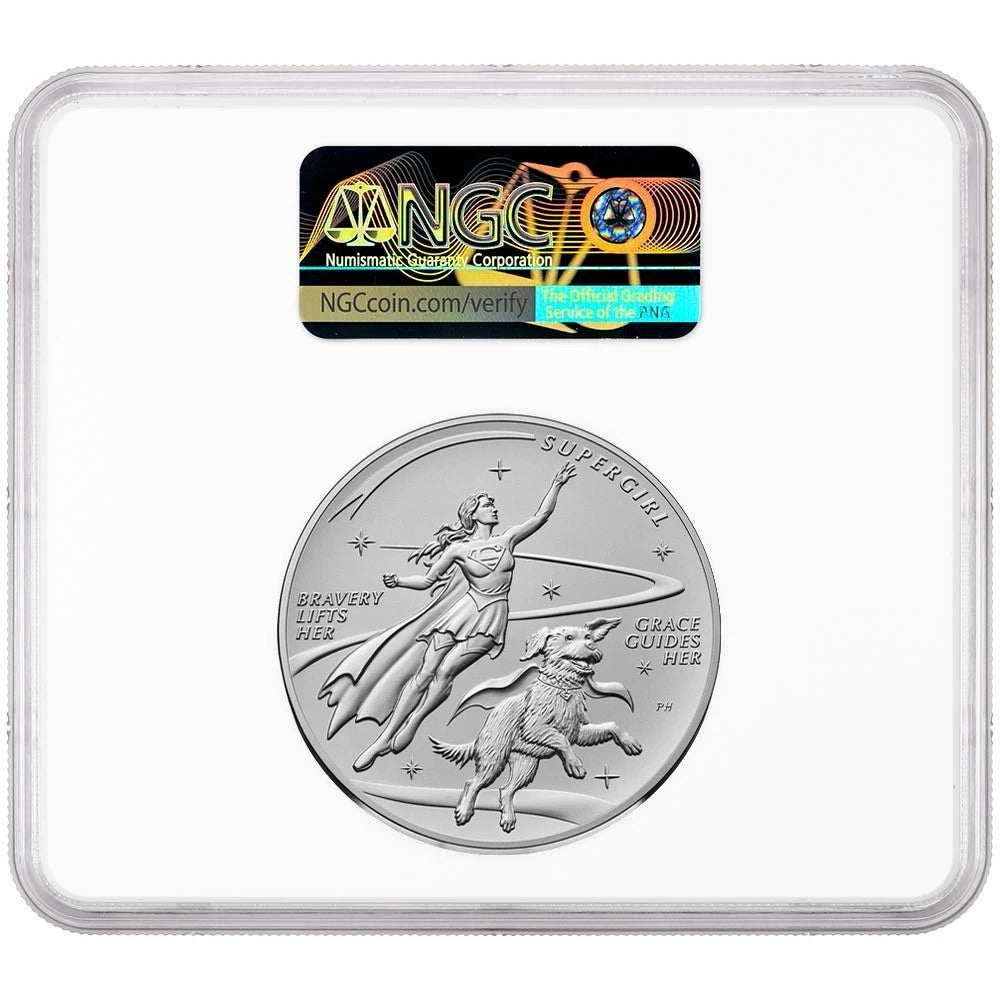 2026 Supergirl DC Comics 2.5 oz Silver Medal - NGC MS70 ER DC Trio Label