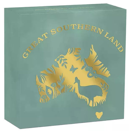 2024 Australia Great Southern Land Chrysoprase - 1 oz Silver Proof Coin - CoinsTV