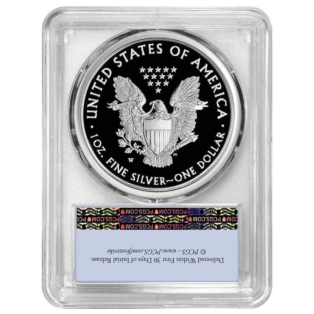 2021-W Silver Eagle Type 1 - Flag Label - PCGS PR69DCAM First Strike - CoinsTV