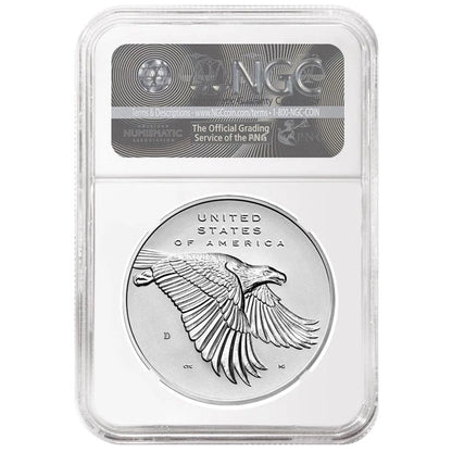 2017-D 225th Ann. American Liberty Medal 1 oz Silver - NGC MS70 FDI First Label - CoinsTV