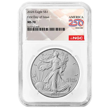 2026 Silver Eagle - America 250th Anniversary Label - NGC MS70 FDI