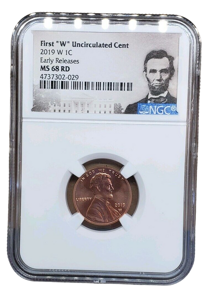 2019-W Lincoln Cent Early Release Uncirculated - NGC MS68 RD - CoinsTV