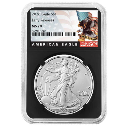 2026(W) Silver Eagle - NGC MS70 ER Black Label Retro Core