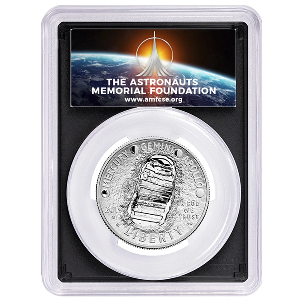2019-S Apollo 11 50th Ann. Half Dollar - PCGS PR70DCAM FS AMF Label Black Frame - CoinsTV