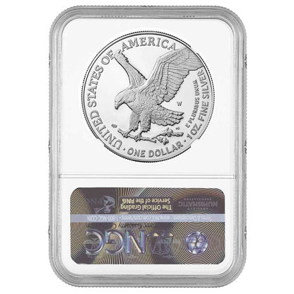 2022-W Silver Eagle - NGC PF70UC ER Gaudioso Flag Signature
