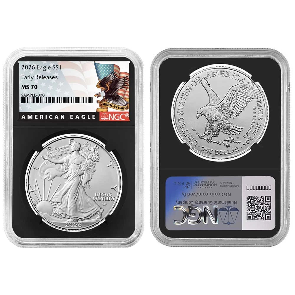 2026(W) Silver Eagle - NGC MS70 ER Black Label Retro Core