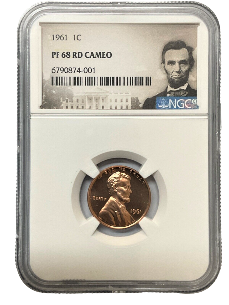 1961 Lincoln Cent  - Large Date - NGC PF68 RD Cameo - CoinsTV