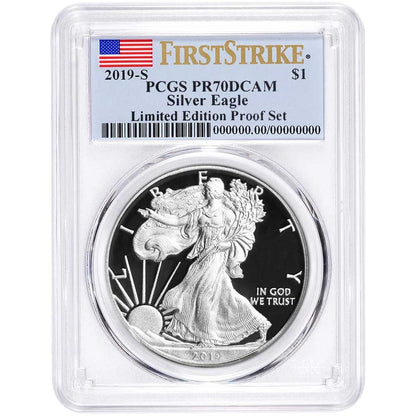 2019-S Silver Eagle Limited Edition Proof Set - PCGS PR70DCAM FS Flag Label