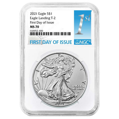 2021 Silver Eagle Type 2 - NGC MS70 FDI First Label