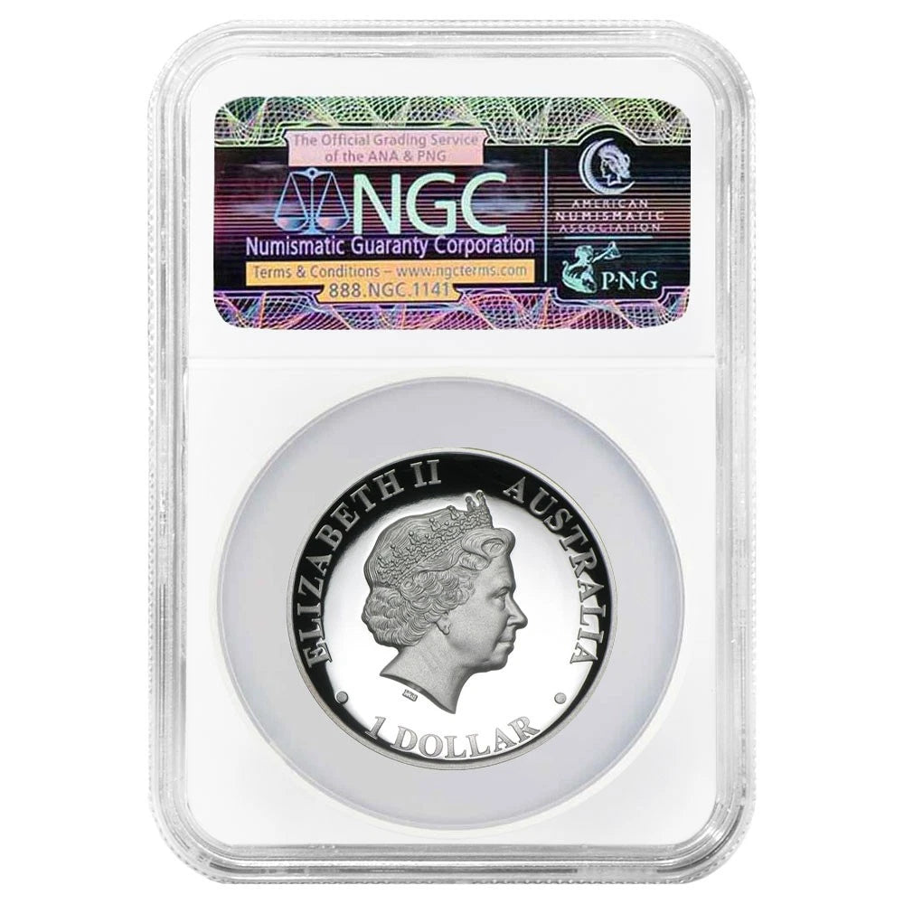 2010-P Australian Kangaroo High Relief 1 oz .999 Silver - NGC PF70UC