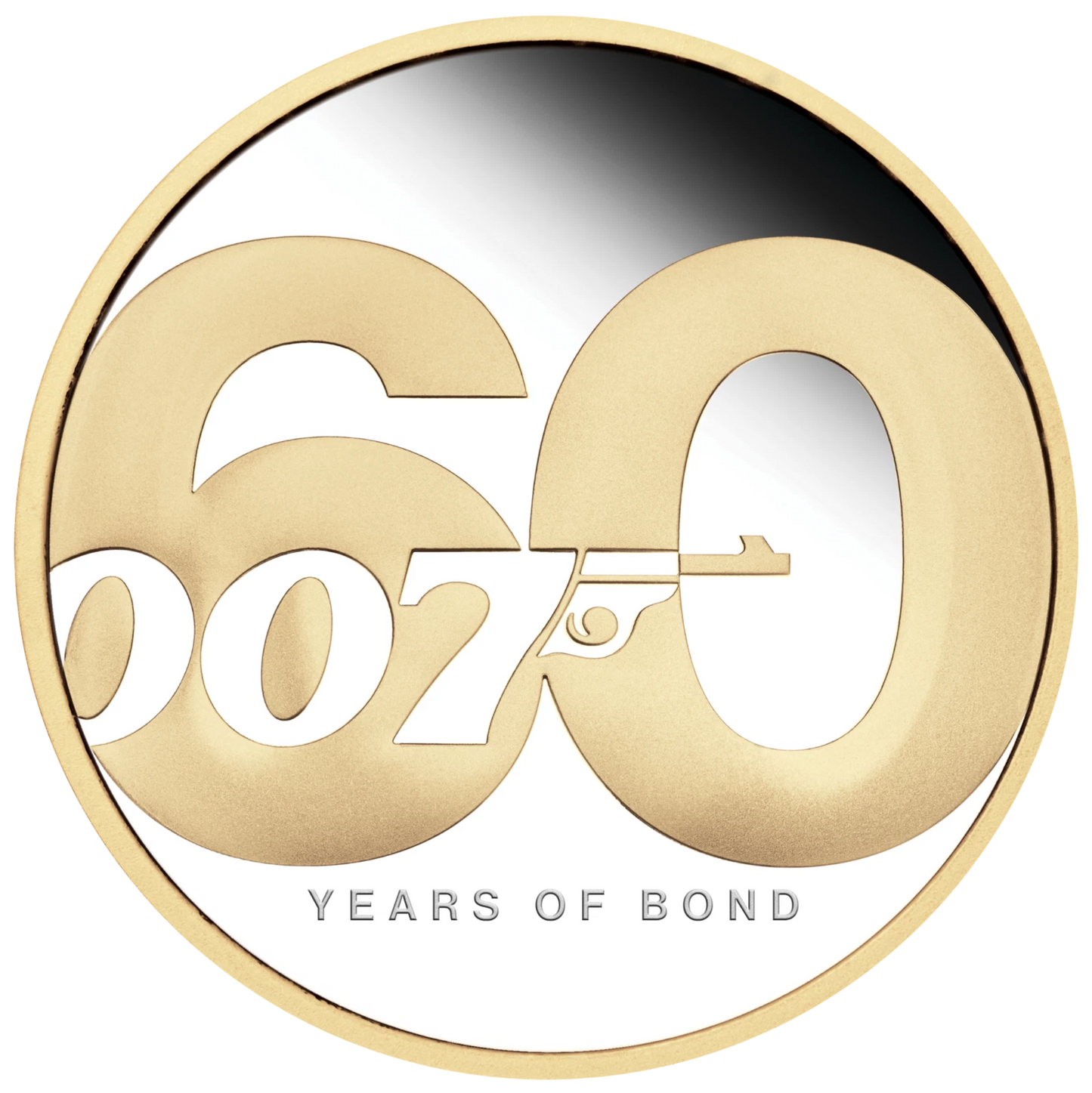 2022 Australia 60 Years of James Bond 007 Gilded Gilt 2 oz Silver Proof - CoinsTV