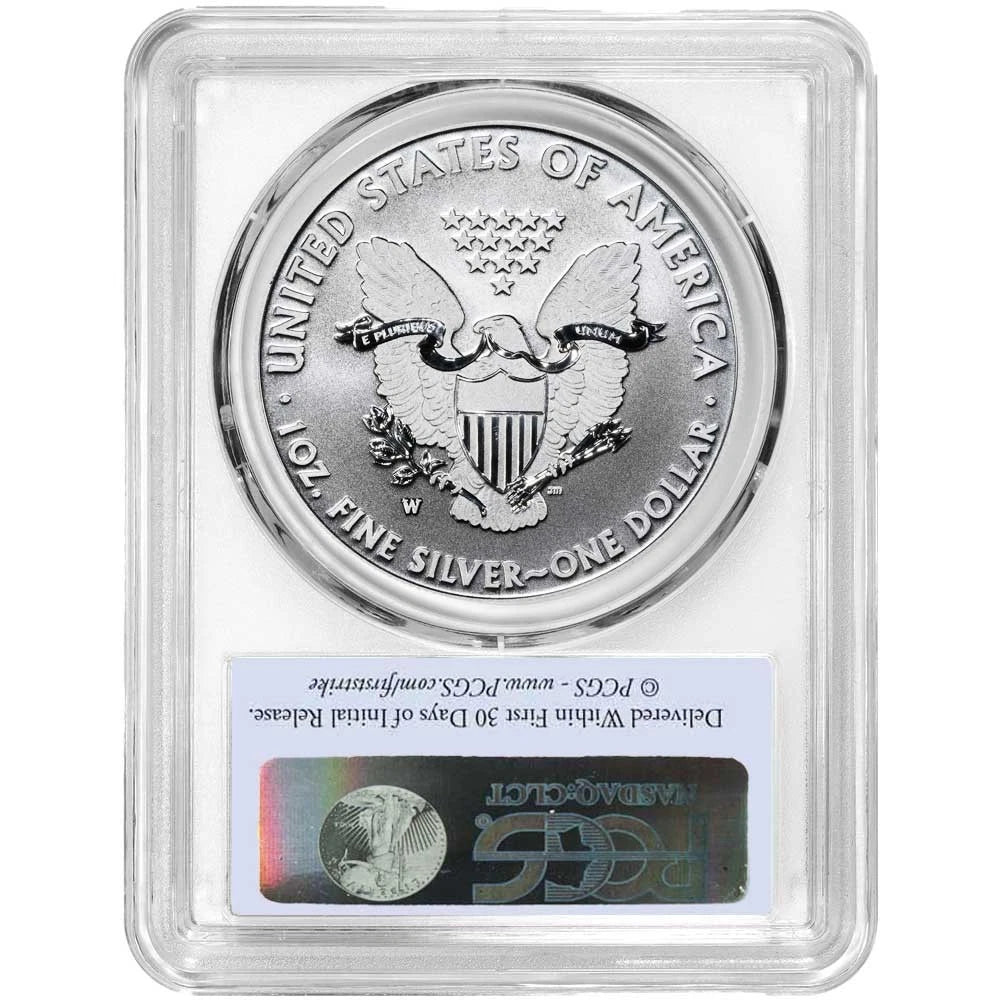 2013-W Silver Eagle Enhanced Flag Label - PCGS MS70 FS - CoinsTV