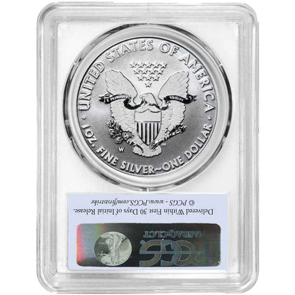 2013-W Silver Eagle Enhanced Flag Label - PCGS MS70 FS - CoinsTV
