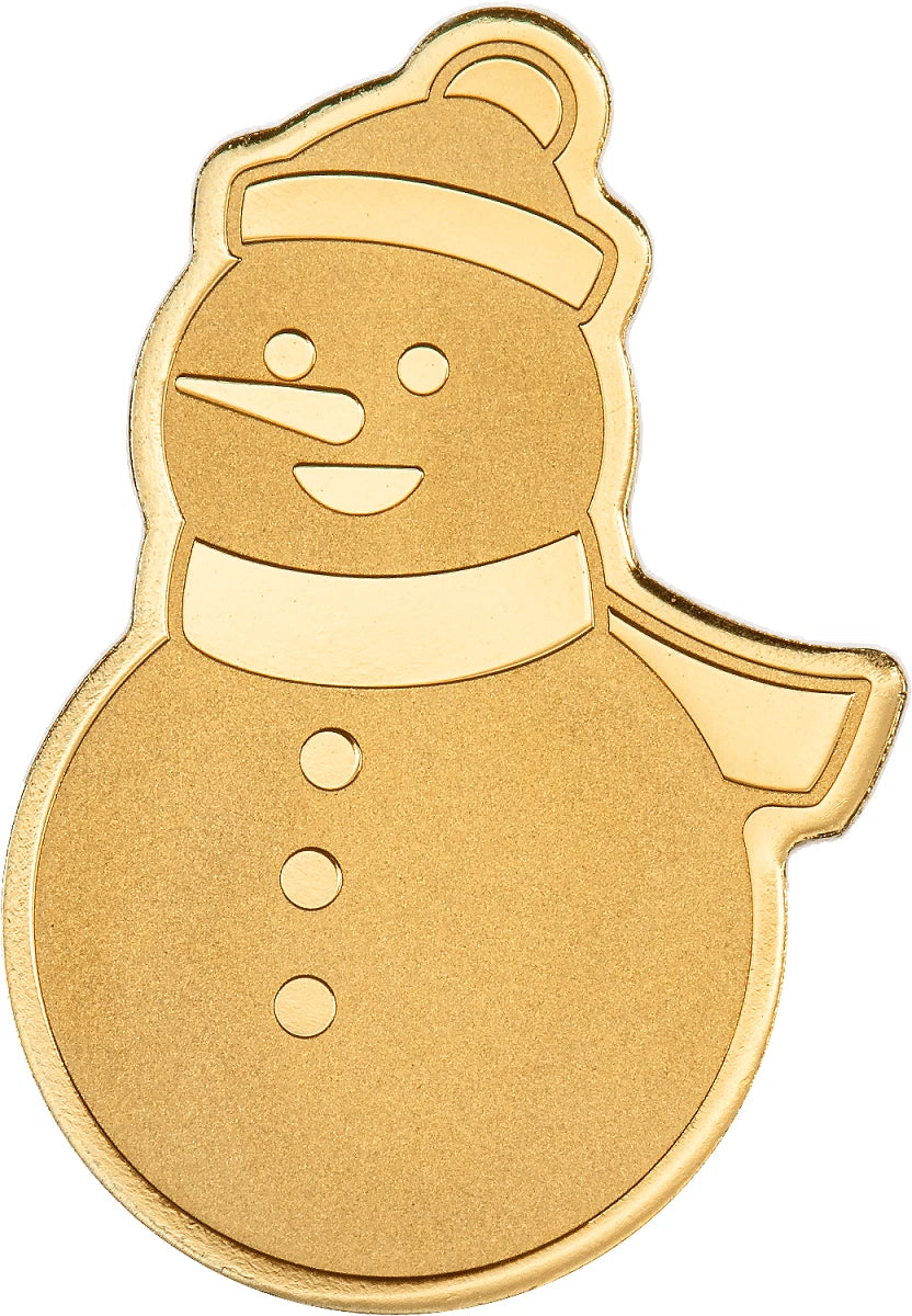 2023 Palau Snowman Holiday 0.5g Gold Coin - CoinsTV