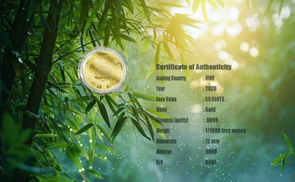 2026 Niue Chinese Panda 1/1000 oz Gold Coin in Card - CoinsTV